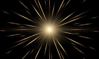 Abstract gold light zoom speed motion on black design modern futuristic technology background vector
