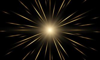 Abstract gold light zoom speed motion on black design modern futuristic technology background vector