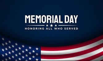 Memorial Day Background Design. Vector Illustration.