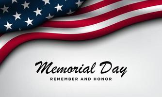 Memorial Day Background Design. vector