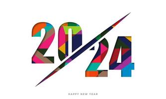 2024 Happy New Year Text Design Vector. 2024 Number Design Template. 2024 Happy New Year Symbol. vector