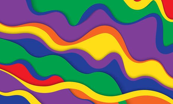 Wavy Colorful Abstract Background Design. vector