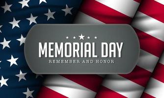 Memorial Day Background Design. Vector Illustration.