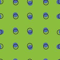 Seamless Polka Dot Pattern Background In Green And Blue Color. vector