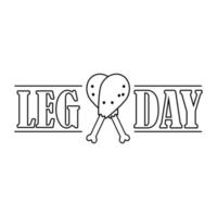 Leg day icon vector. Thanksgiving Day illustration sign. Turkey symbol. vector