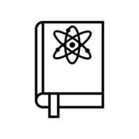 física icono vector. libro de texto ilustración signo. directorio símbolo. Ciencias logo. vector
