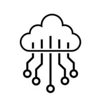 Internet vector icono. nube Servicio ilustración signo. www símbolo. mundo amplio web logo.