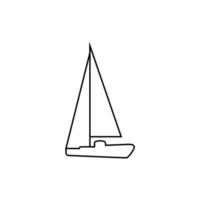 Sailboat icon vector. yacht illustration sign. sailing ship symbol. sailfish logo. vector