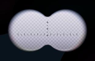 Binoculars view, vector frame in shape of glasses