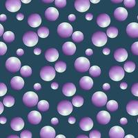 Seamless Geometric purple  3D Sphere Vector Pattern