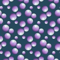 Seamless Geometric purple  3D Sphere Vector Pattern