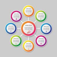 Vector infographic template on background.