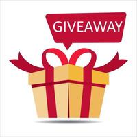 Giveaway, present icon vector illustration