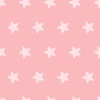 Scrapbook seamless background. Pink baby shower patterns. Cute print with star vector