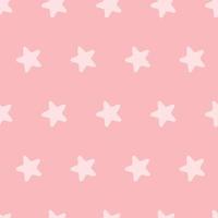 Scrapbook seamless background. Pink baby shower patterns. Cute print with star vector