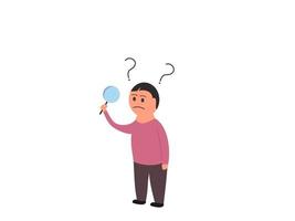 flat design looking for information vector illustration