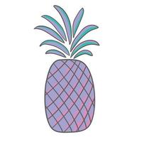 Retro Pineapple Colors vector