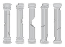 Ancient columns vector design illustration isolated on background