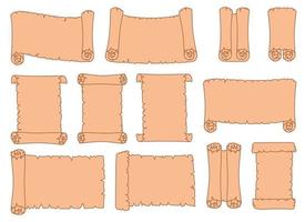 Old scroll vector design illustration isolated on white background