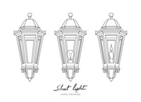 Vintage lamp vector design illustration isolated on background