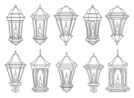 Vintage lamp vector design illustration isolated on background