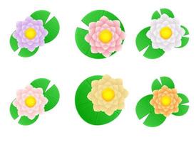 Water lily flower vector design illustration isolated on background