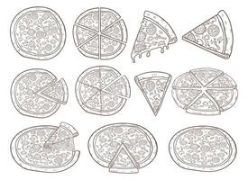 Pizza vector diseño ilustración aislado en blanco antecedentes