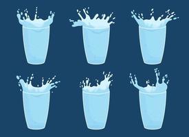 Water splash in glass vector design illustration isolated on background