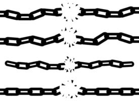 Chain vector design illustration isolated on white background