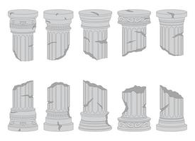 Ancient columns vector design illustration isolated on background