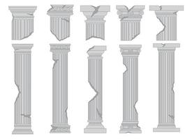 Ancient columns vector design illustration isolated on background