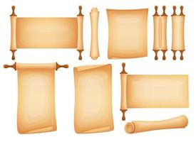 Old scroll vector design illustration isolated on white background