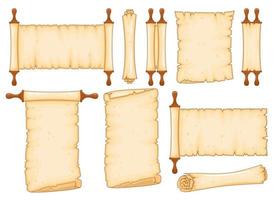 Old scroll vector design illustration isolated on white background