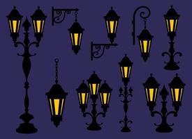 Vintage lamp vector design illustration isolated on background