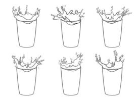 agua chapoteo en vaso vector diseño ilustración aislado en antecedentes