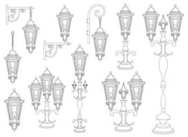 Vintage lamp vector design illustration isolated on background