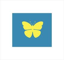 A yellow butterfly vector art work