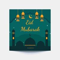 vector eid Mubarak diseño antecedentes para saludo momento en social enviar