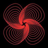 abstract red flower, abstract background with spiral vector