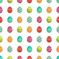 Seamless pattern with colorful Easter eggs. Vector illustration