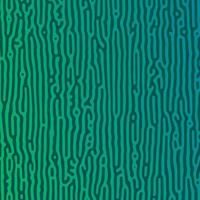 Green Turing reaction gradient background. Abstract diffusion pattern with chaotic shapes. Vector illustration.