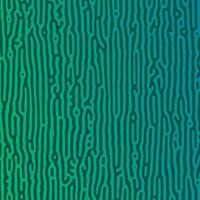 Green Turing reaction gradient background. Abstract diffusion pattern with chaotic shapes. Vector illustration.