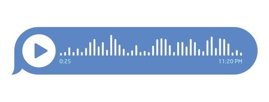 Mensajero voz grabación diseño. diseño elementos de audio grabación en social redes vector