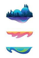 Several abstract shapes for your illustrations vector