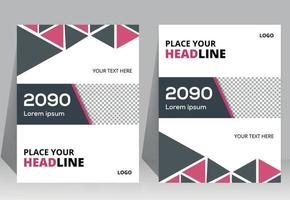 Flyer book cover design. vector