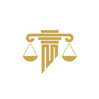 Lawyer logo with creative element style Premium vector