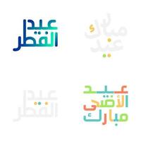 Festive Eid Mubarak Vector Calligraphy for Muslim Community