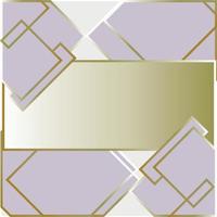 frame with rectangular patterns gold and pink colors vector