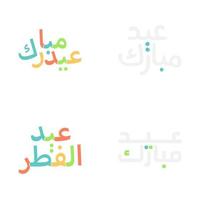 maravilloso eid Mubarak vector caligrafía para musulmán festividades