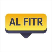 Eid Al-Fitr Countdown Yellow Vector Callout Banner with Days Left Until Celebration